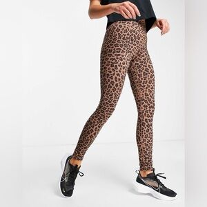Nike Training Dri-FIT One leggings Glitter Leopard Pack leggings in brown